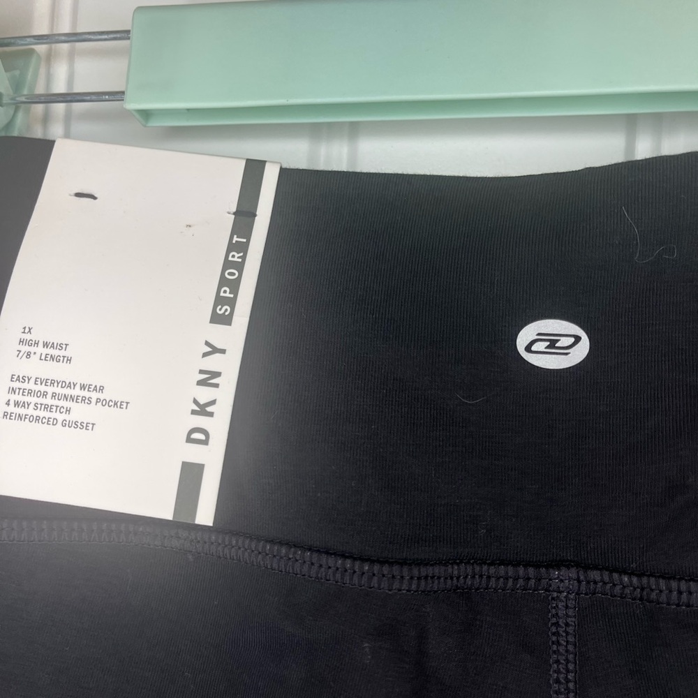 NWT DKNY Sports Leggings High waist 7/8 Length Size 1 XL - Picture 4 of 7